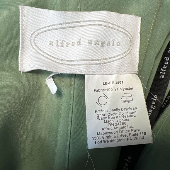 Alfred Angelo Strapless Dress Green & Pink  size 14 - Picture 11 of 11